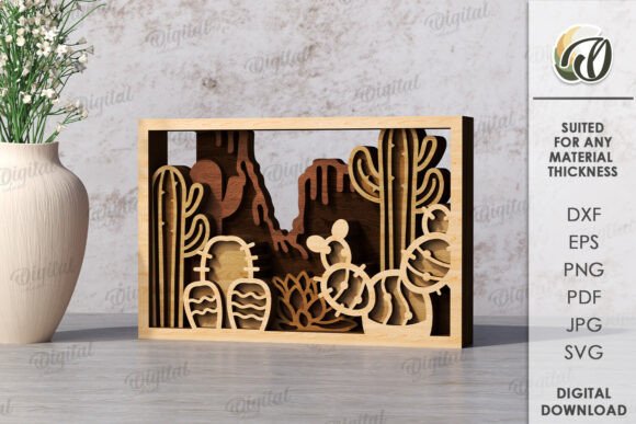 3D Layered Home Decor for Laser Cutting