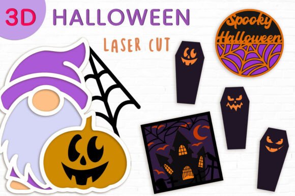 3D SVG Halloween Set for Creative Design