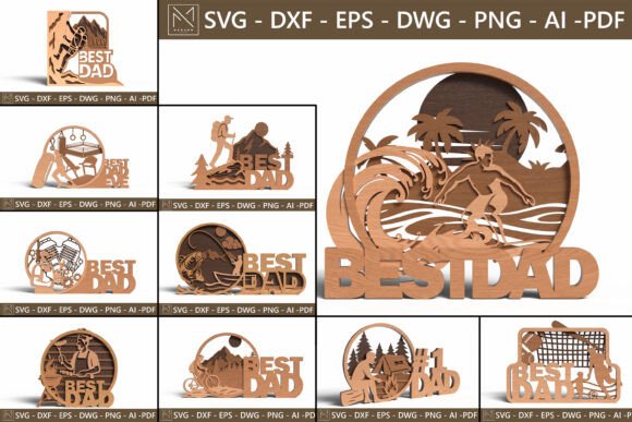 Best Dad Layered SVG Bundle Set for Laser Cutting