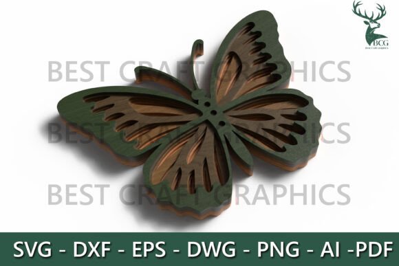 Butterfly Layered SVG Cut File for Laser Cutting and Wall Decor