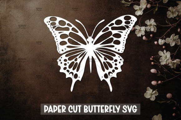Butterfly Paper Cut SVG for Wall Decor