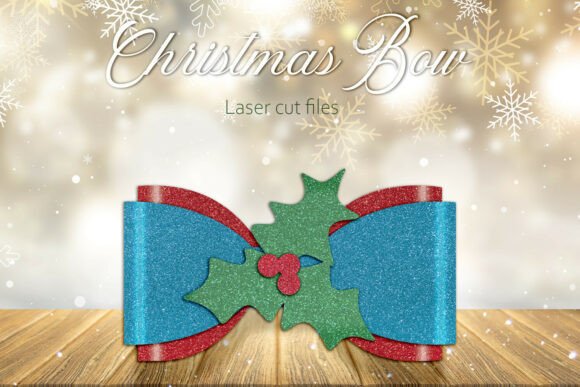 Christmas Bow Svg, Hair Bow Template