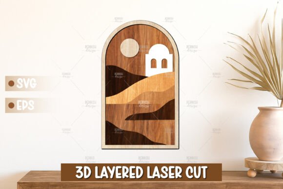 Desert Dome House Landscape 3D Layered
