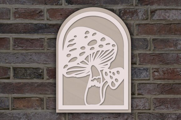 Detailed Fungi Layered SVG for Laser Cutting and Wall Decor
