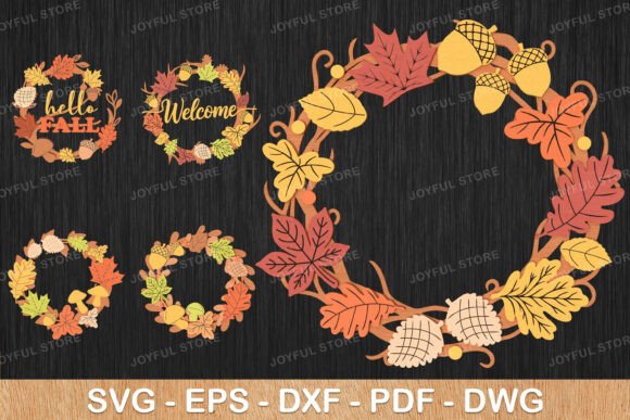 Fall Wreath Bundle for Laser Cutting