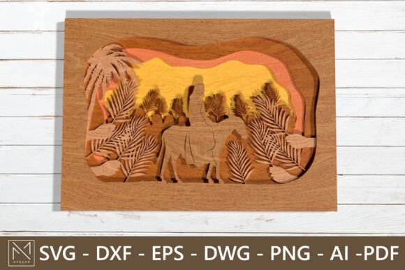 Jesus Donkey 3D SVG, Palm Sunday Wood