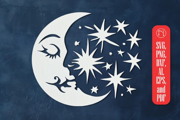 Magic and Celestial Paper Cut SVG Cut Fi