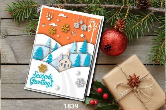 Multi Layer Christmas Gift Card SVG 1839