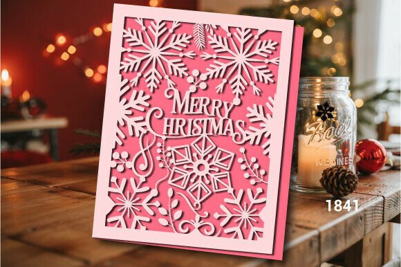 Multi Layer Christmas Gift Card SVG 1841