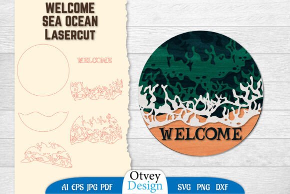 Welcome Sea Wave 3D Laser Cutting